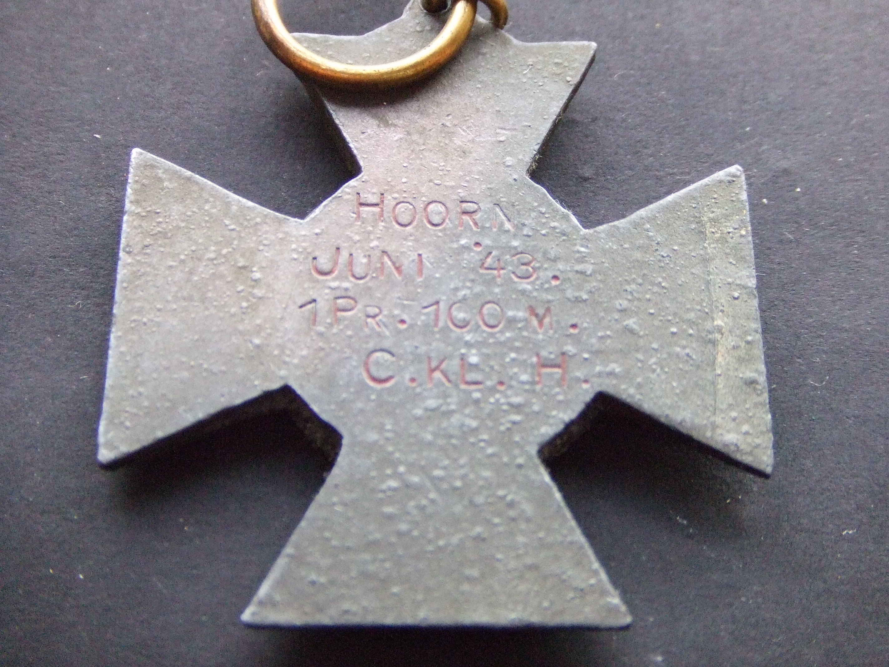 Clubkampioenschap atletiekvereniging Hoorn  1e prijs 100 m sprint 1943 (2)